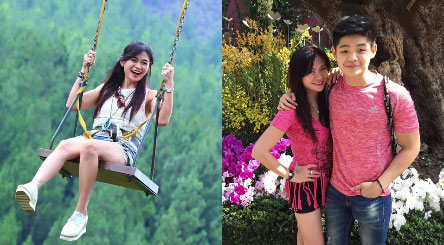 冻龄妈妈与儿子合影像情侣 酷爱健身跳舞