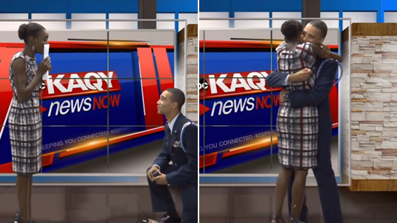 男友突入直播求婚 女主播成当天头条新闻