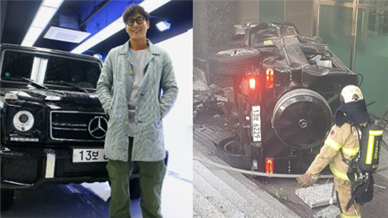 韩星金柱赫车祸现场照公开