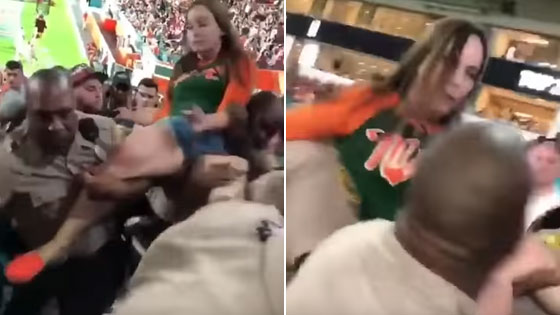 女子霸气掌掴警察秒被打晕 视频引热议