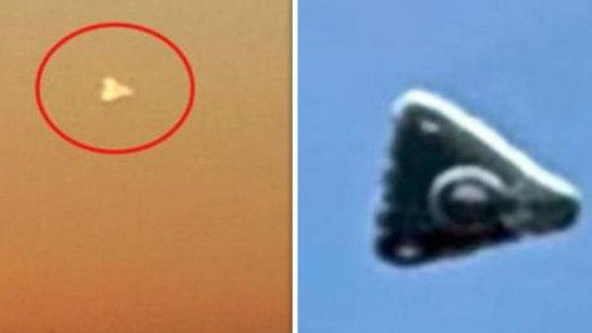 美军基地附近现三角形UFO 疑为绝密“黑科技”