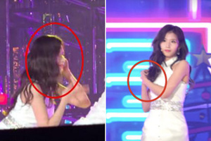 女团成员星舞台上发饰滑落 秒塞进内衣被赞专业