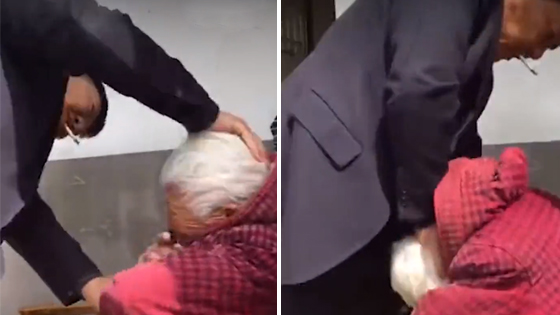 湖南90岁智障老母亲遭儿子殴打：看你死不死