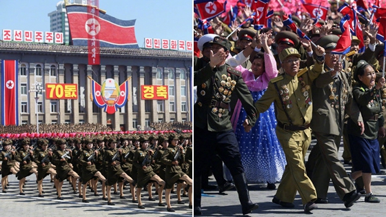 朝鲜举行阅兵式庆祝建军70周年