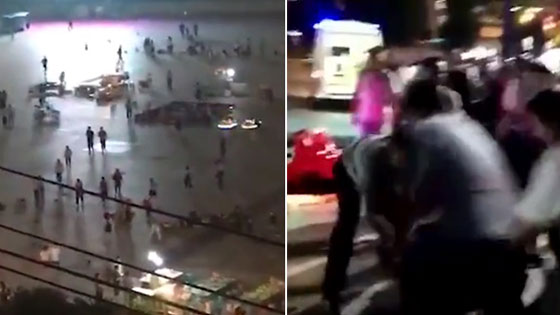 湖南衡东一越野车突然冲向广场 人群一片混乱