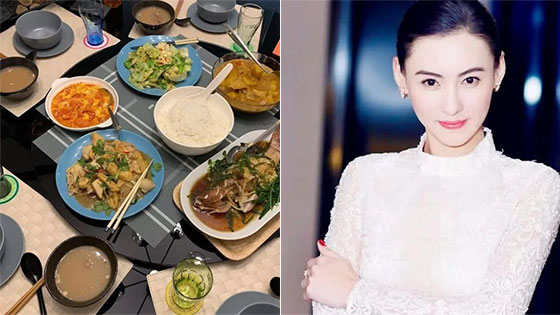 张柏芝与三胎生父同居？餐桌细节暴露其家庭生活