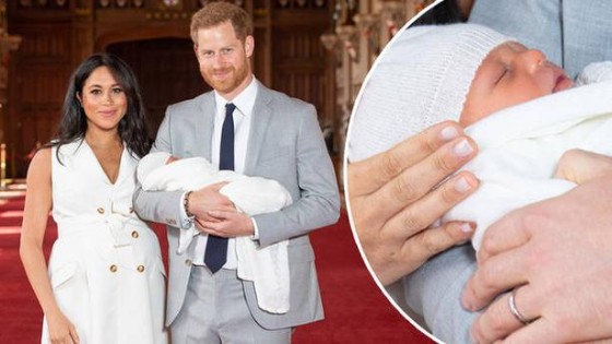 哈里王子儿子正面照首度曝光，梅根携子亮相