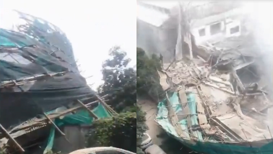 昭化路一改造建筑坍塌 有人被埋消防抵达