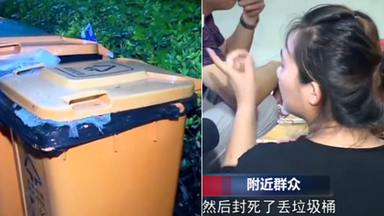 睡衣女将新生男婴丢垃圾桶 淡定谎称：狗狗死了
