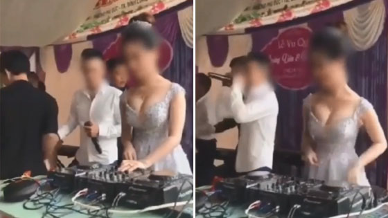 越南一新娘婚礼现场打碟 亲友蹦迪嗨翻全场