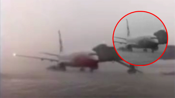 这场大风有多猛？徐州机场一架飞机被“吹跑”