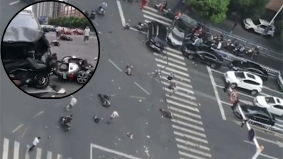 江苏常州车祸现场惨烈 共造成13人受伤3人已死亡