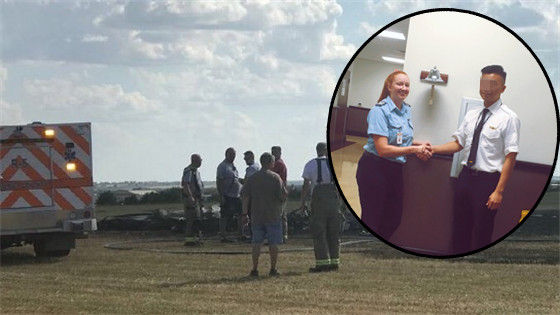 美航校中国学员坠机身亡 飞行教练送医后死亡