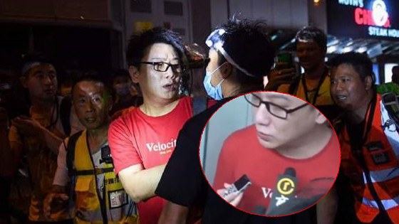 内地男遭示威者殴打 面对香港记者陷阱回了一句话