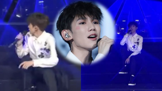 王源演唱会掉落不明物 临场反应令人称赞