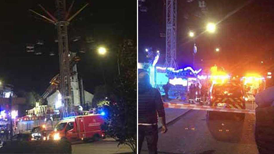 两女子乘空中旋转游乐设施 座舱被抛出1死1重伤