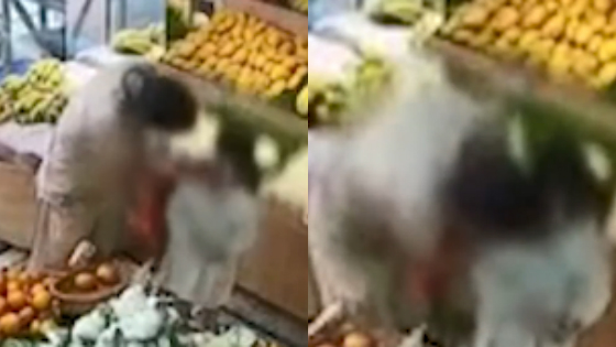 水果店内男子亲吻陌生女童 街坊看到监控后直呼人渣