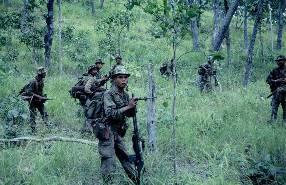 老照片:越战期间美越军队对波来古地区的扫荡