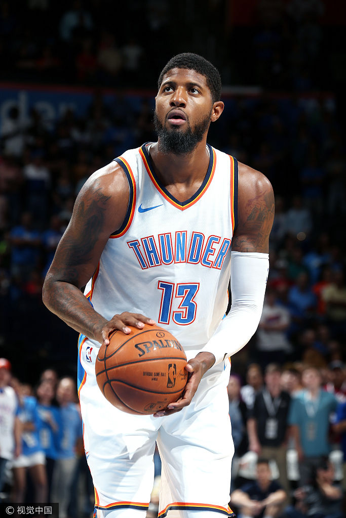 乔治25分浓眉14 7 nba季前赛雷霆击败鹈鹕