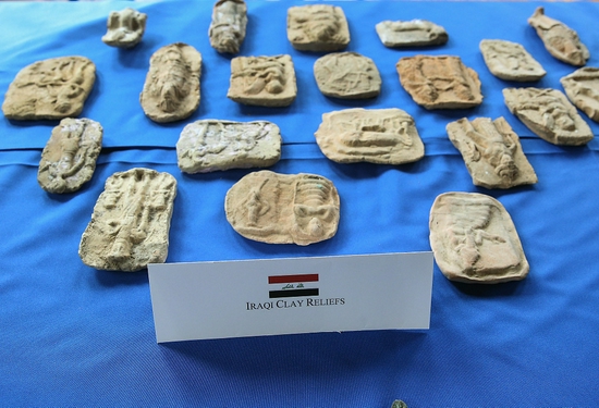  资料图：流失到美国的伊拉克文物。
