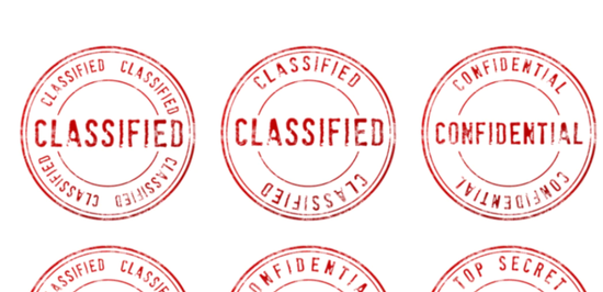 印有"机密"字样的印章.图源:voa