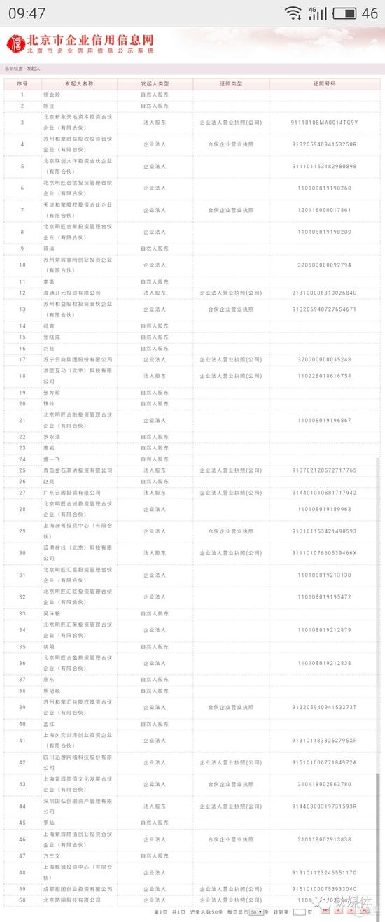 锤子科技股东名单