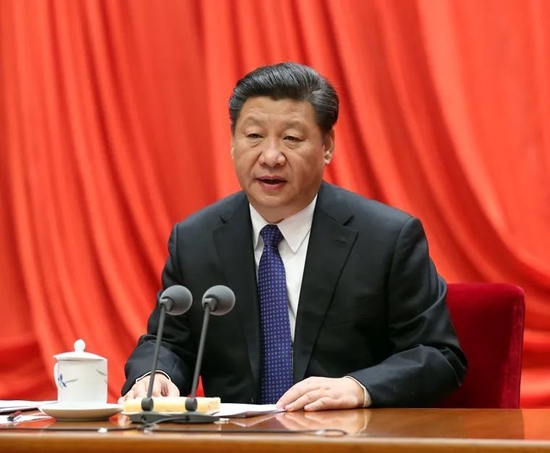 2016年1月12日，习近平在中国共产党第十八届中央纪律检查委员会第六次全体会议上发表重要讲话。新华社记者 马占成 摄