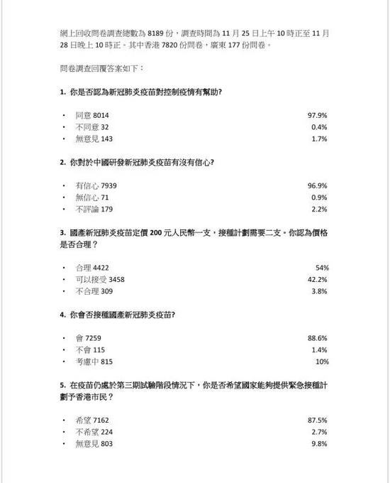 香港近九成市民信任并希望接种内地研发新冠疫苗 手机新浪网