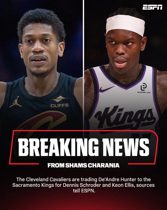 骑王牛三方交易！亨特赴国王 小黑&埃利斯去骑士 公牛获萨里奇