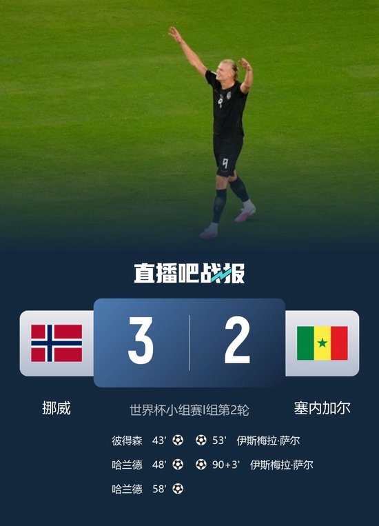 提前出线！挪威3-2塞内加尔 哈兰德连场双响 厄德高献助攻+失良机