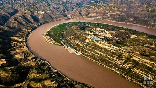 △水土保持是黄河中游环境治理的重点。这是位于陕西延安的乾坤湾。（图/视觉中国）