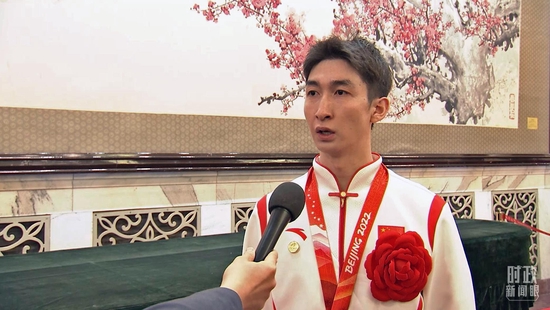 △武大靖。（总台央视记者王晓东提供）