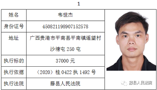 藤县法院公布又一批失信被执行人名单!_手机新浪网