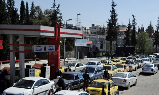 △叙利亚大马士革一加油站（总台记者拍摄）