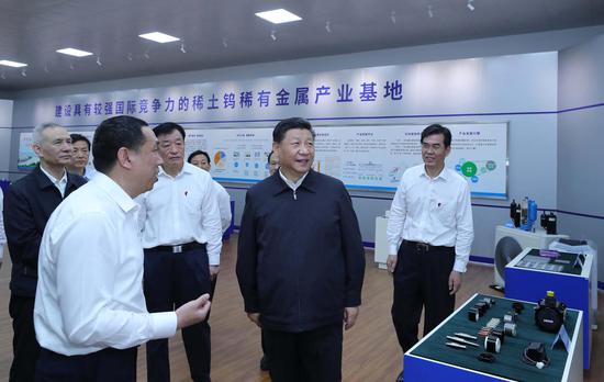 2019年5月20日，习近平在江西金力永磁科技股份有限公司考察，了解赣州稀土产业发展情况。