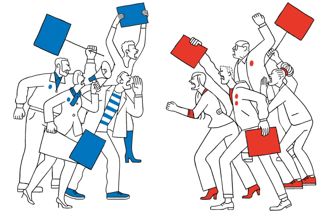  ▲美国红蓝两党坐视国内困局恶化，成天上演骂战，致使政治极化日益严重、社会撕裂不断加剧。