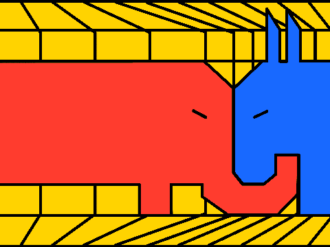 ▲&nbsp;美国驴象相争，百姓遭殃