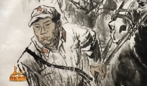 中国人民革命军事博物馆展出油画《贺炳炎为伤员牵马》