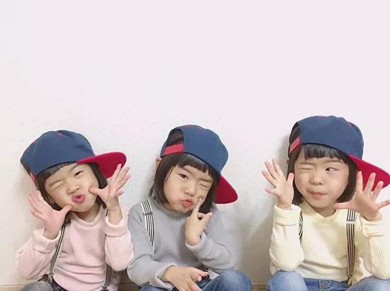 3只小可爱今年5岁，和两个文静的姐姐相比，她们三个就欢脱多了。