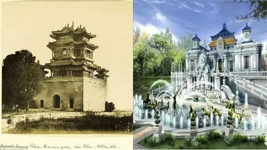 英国公布圆明园被毁前照片