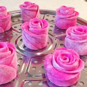 超高颜值的玫瑰花馒头制作步骤