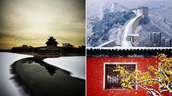 北京终于下雪了 这些地方的雪景格外美