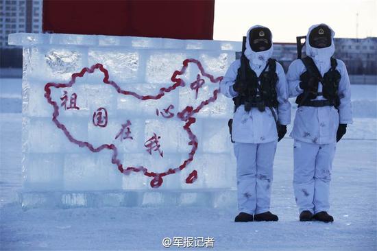 中国军人零下27度仍训练