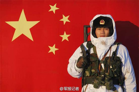 中国军人零下27度仍训练
