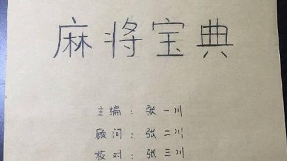 网友亲手制作的麻将宝典 包学包会