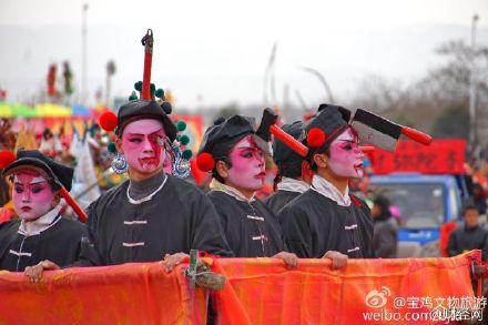 陕西宝鸡血社火妆容