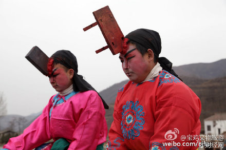 陕西宝鸡血社火妆容