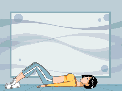 动作三：上身平躺，双腿并拢，双脚踩地，双腿慢慢往头部方向弯曲，弯曲的过程用双手托住腰腹的位置，尽自己最大的限度去弯曲。一组重复20次，做四组。