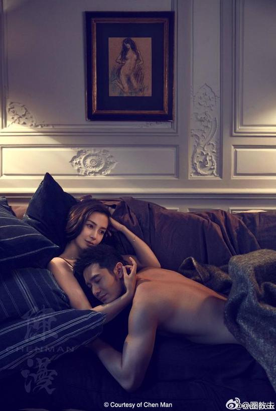 你们看过黄晓明和老婆Angelababy这套照片吗？好像是拍婚纱照的时候拍的，黄晓明裸上身出镜，小海绵妈妈秀大腿！怎么评价？
