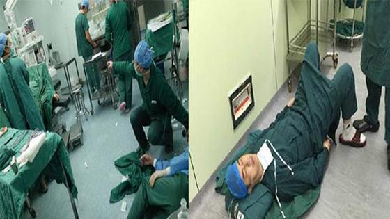 最美外科医生 累倒手术室